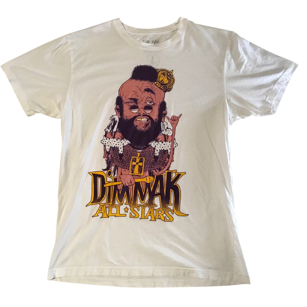 Dim Mak Worldwide All Stars Graphic T-Shirt White Large Steve Aoki Fit To Party